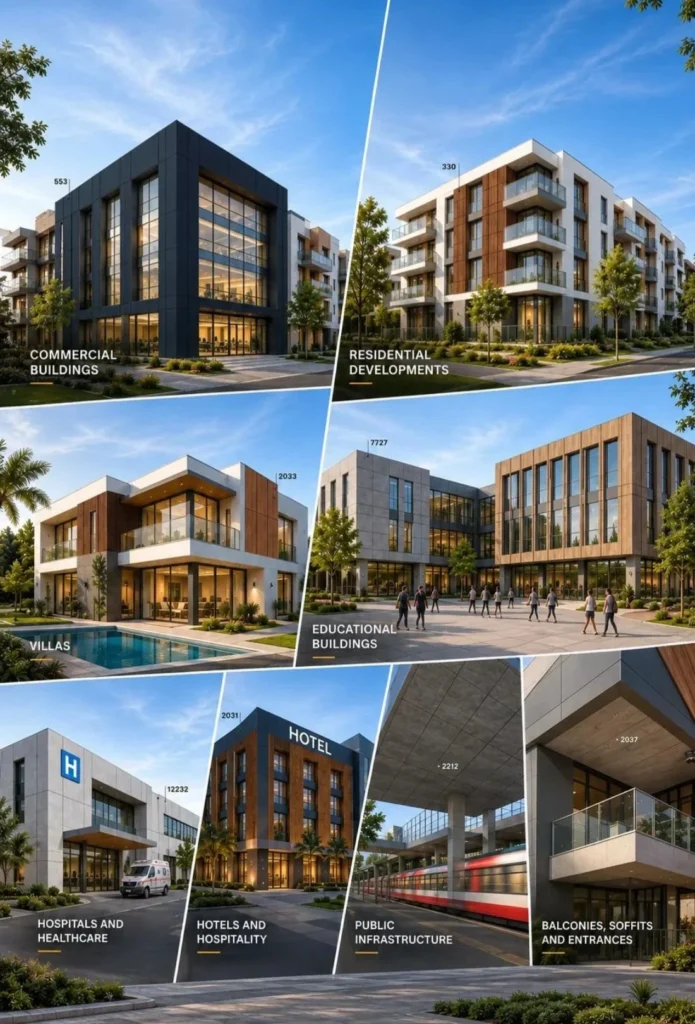 Exterior HPL building application reference